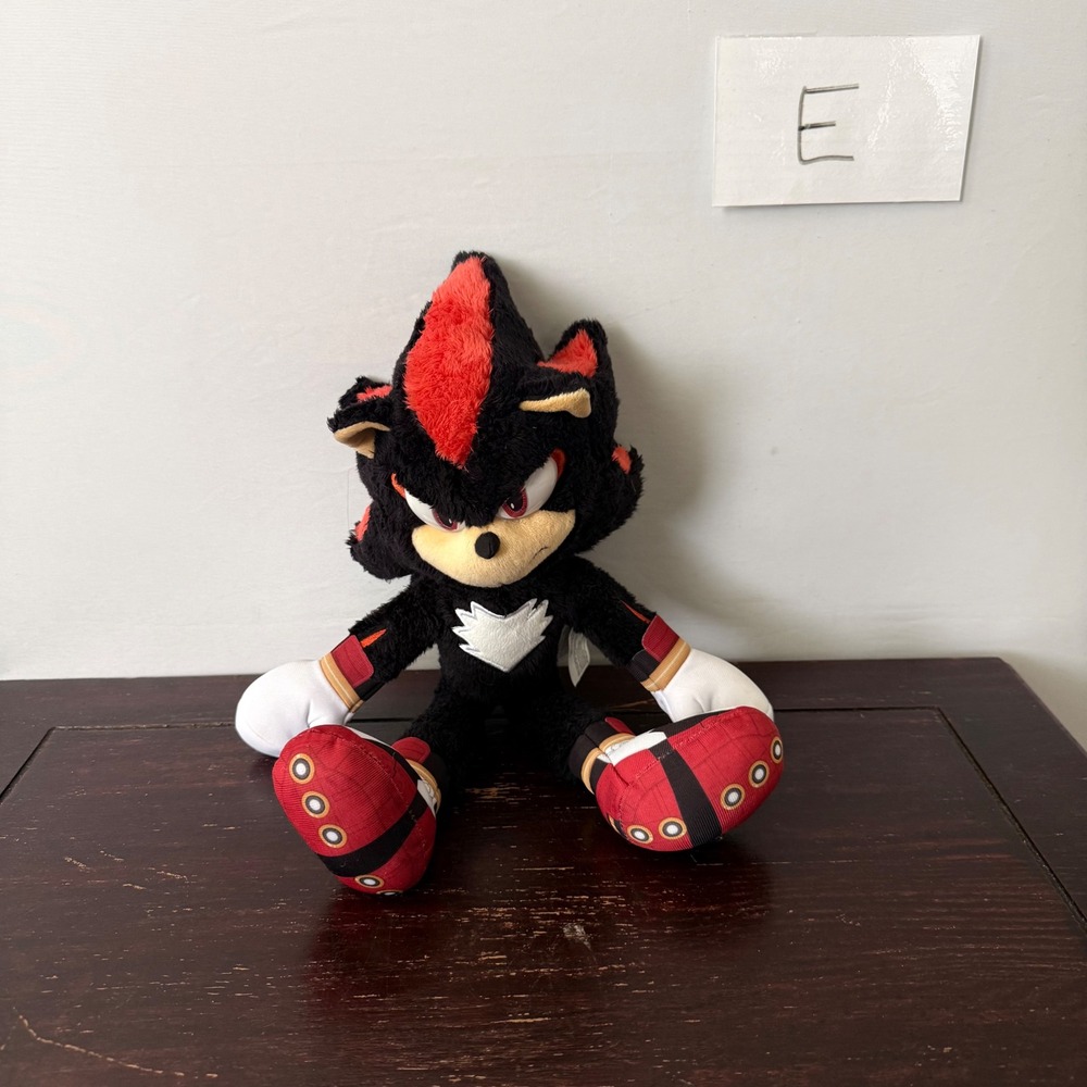 Jakks Pacific Plush Shadow the Hedgehog Sonic 3 Movie Black Red